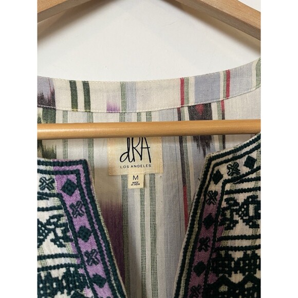 Anthropologie DRA Los Angeles Multicolor Embroidered Festival Boho Midi Dress M - Picture 4 of 9